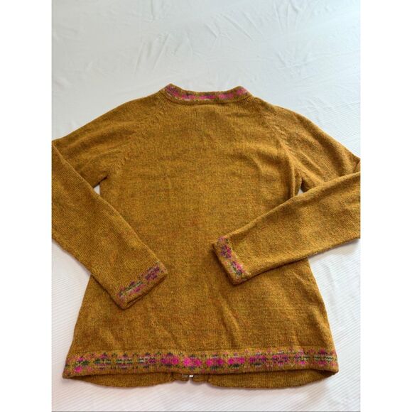 The Alpaca Connection Peru Brown Cardigan Sweater Size Small Hand Made - Picture 9 of 10